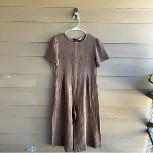 Bucketlist Jumpsuit Brown Size Small Cotton Summer Vacation